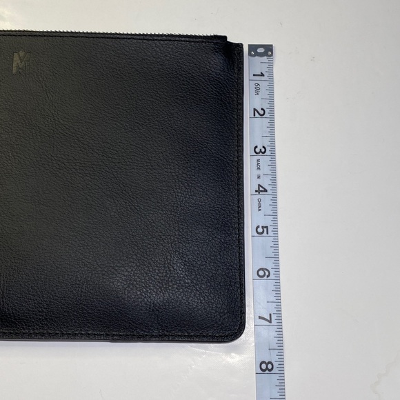 New MACKAGE Darcy Leather Bag Clutch Purse Black Top Zipper NWT - Picture 14 of 14